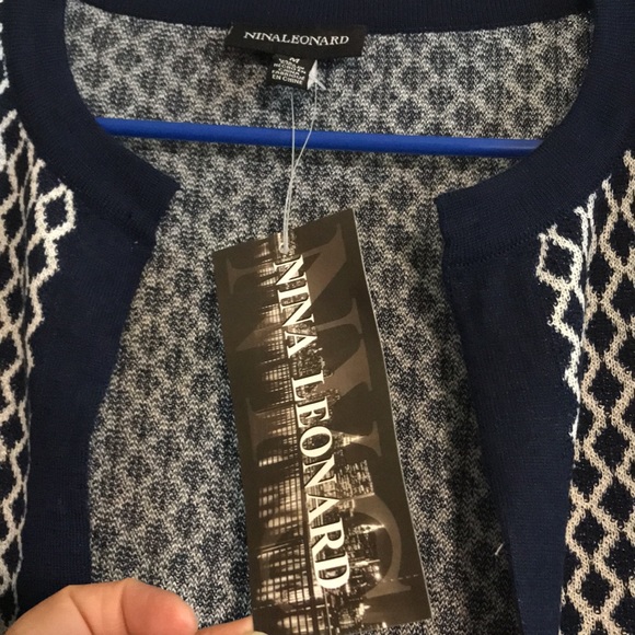 NWT Nina Leonard Open Cardigan - Picture 3 of 7